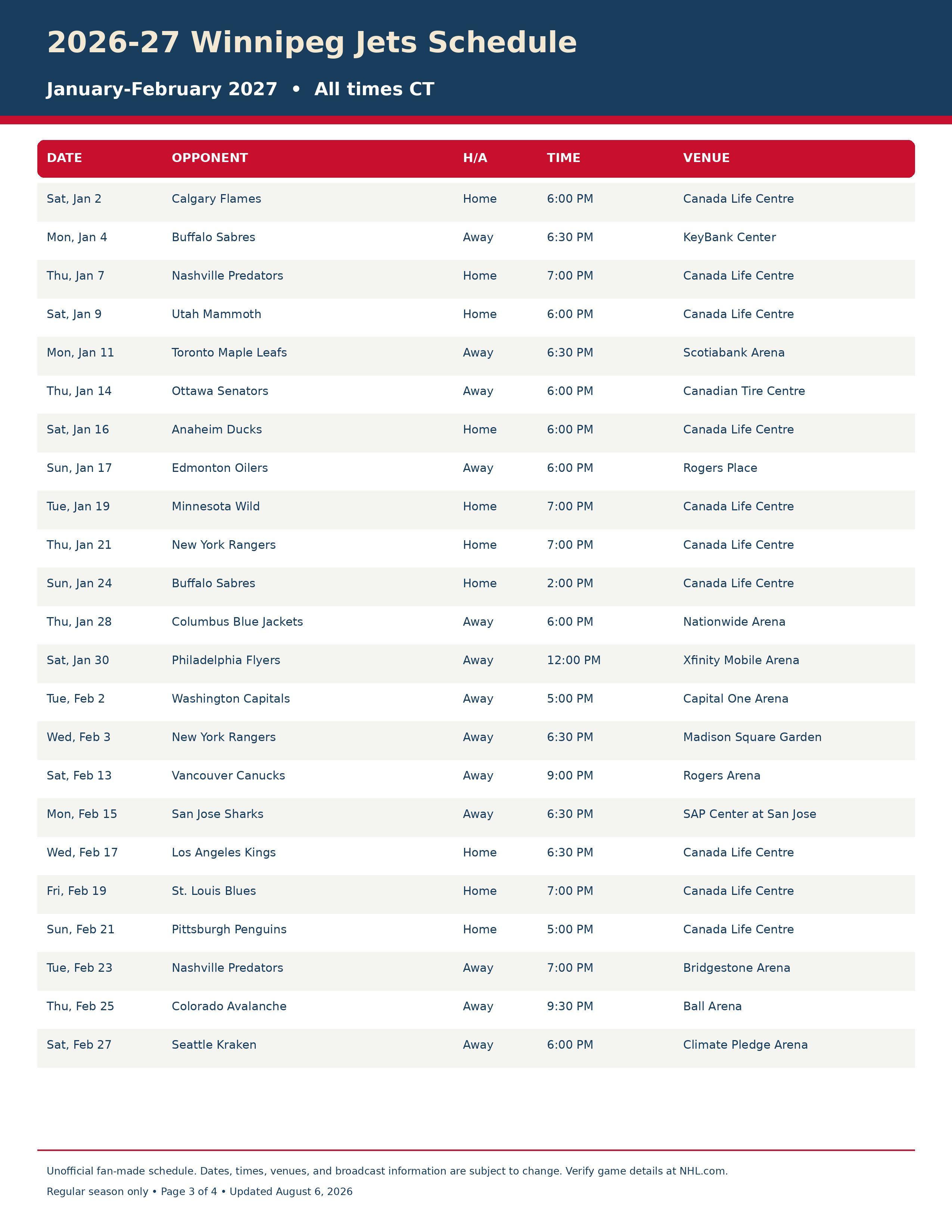 2026-27 Winnipeg Jets Schedule Printable 3