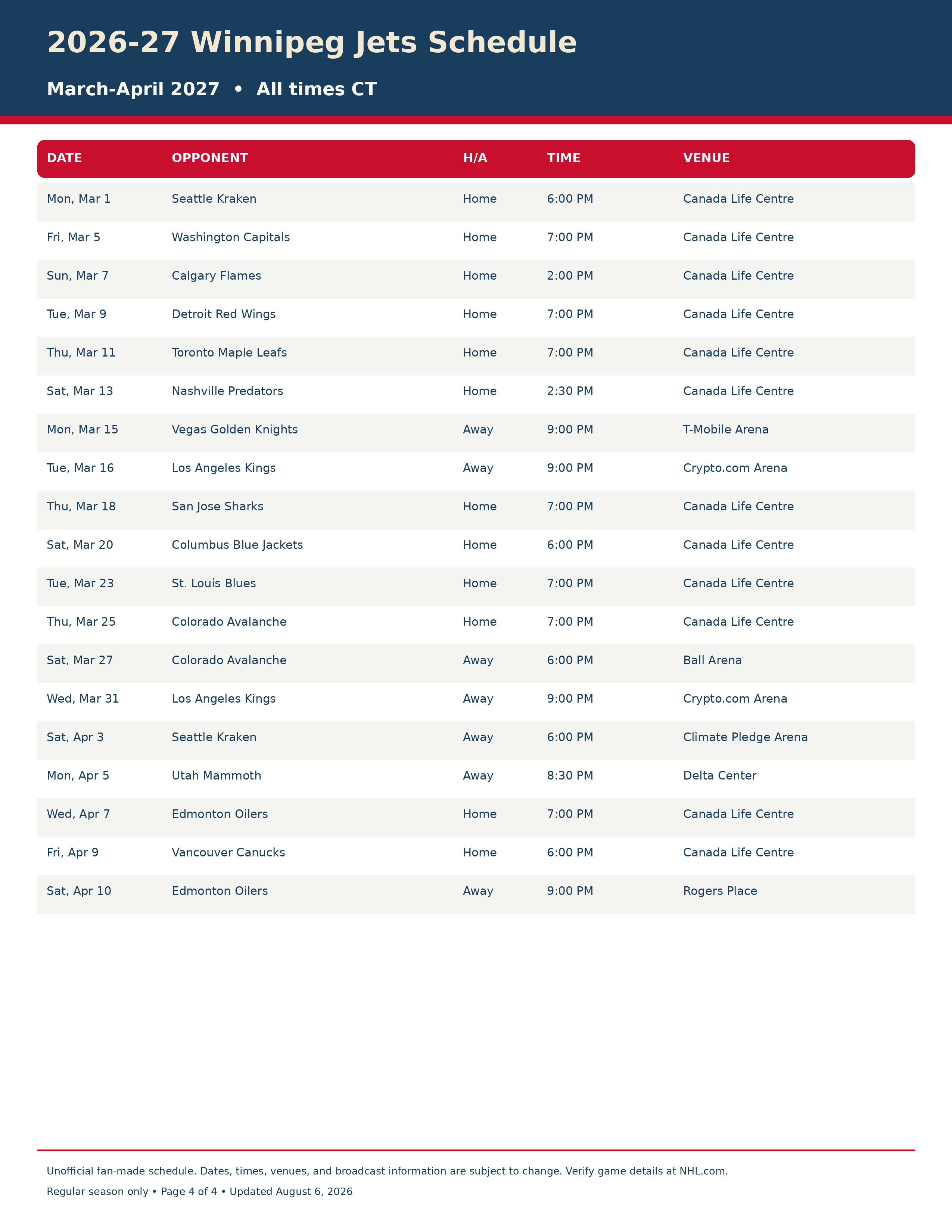 2026-27 Winnipeg Jets Schedule Printable 4