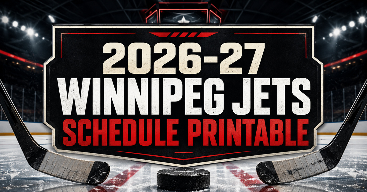2026-27 Winnipeg Jets Schedule Printable Featured