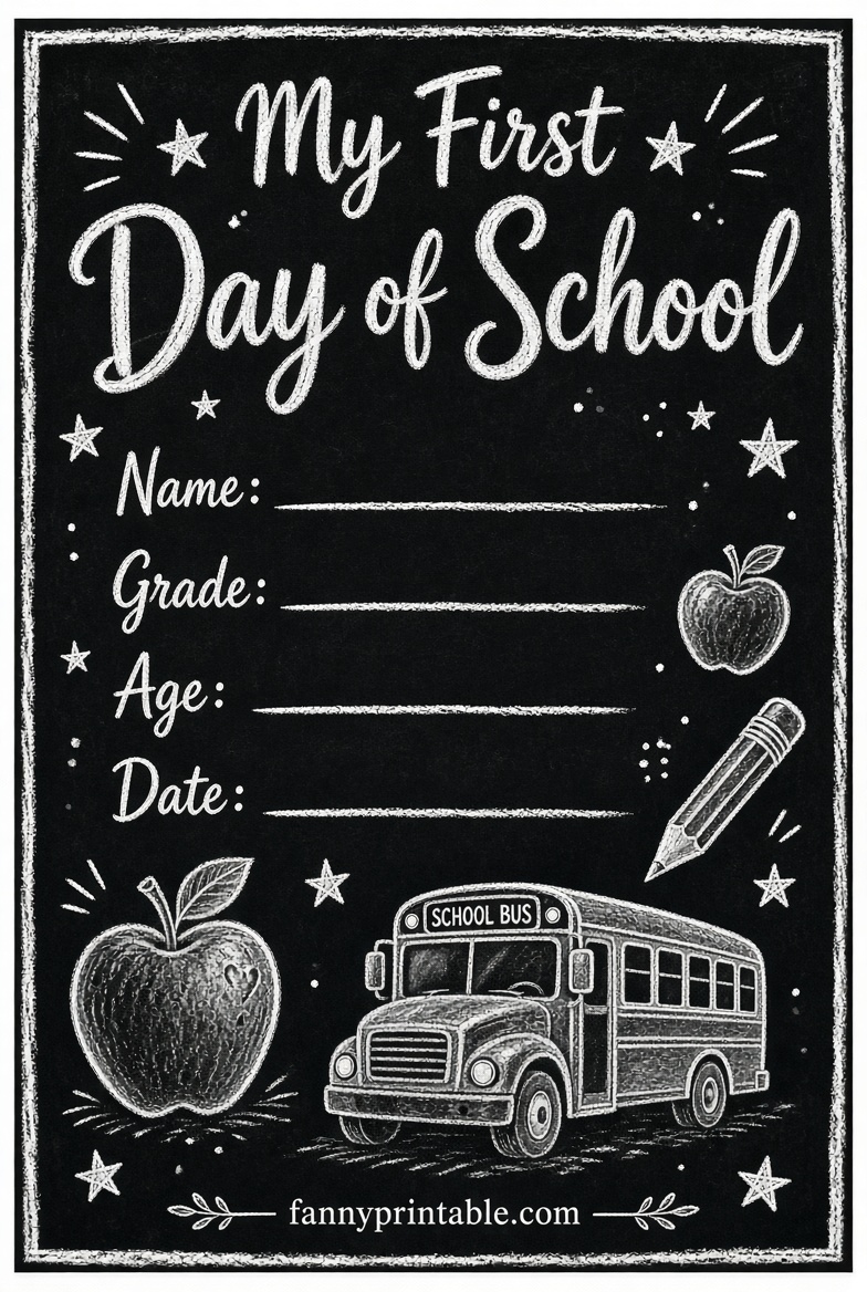 Free Printable First Day of School Signs (1)