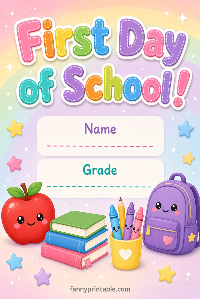 Free Printable First Day of School Signs (2)