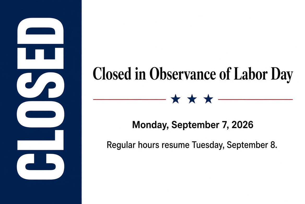 Free Closed for Labor Day Sign Printable 2033 Free Closed for Labor Day Sign Printable (2033)