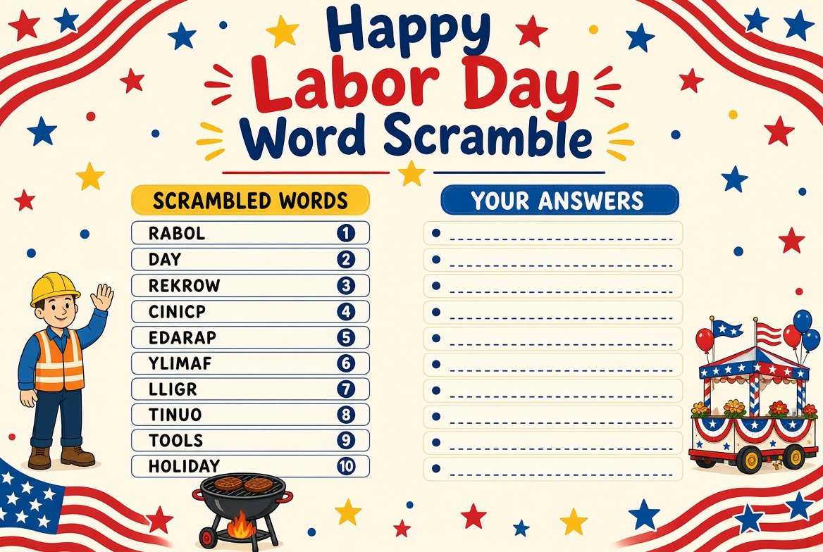 Free Labor Day Word Scramble Printables (4)