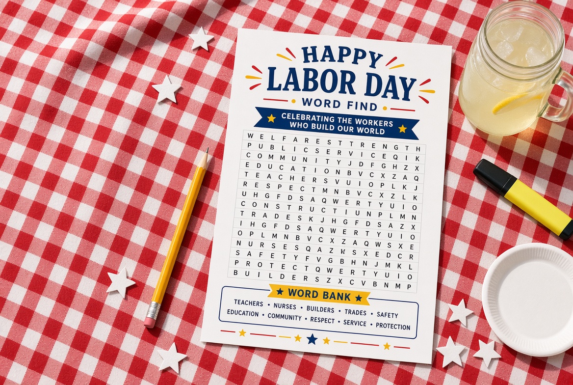 Free Labor Day Word Search Printable Answer Key 2 Free Labor Day Word Search Printable (Answer Key)