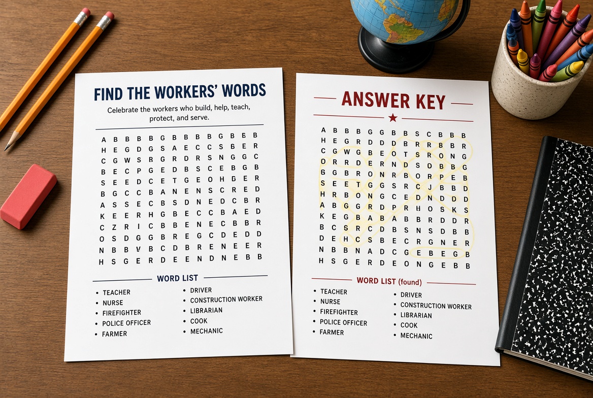 Free Labor Day Word Search Printable Answer Key 3 Free Labor Day Word Search Printable (Answer Key)