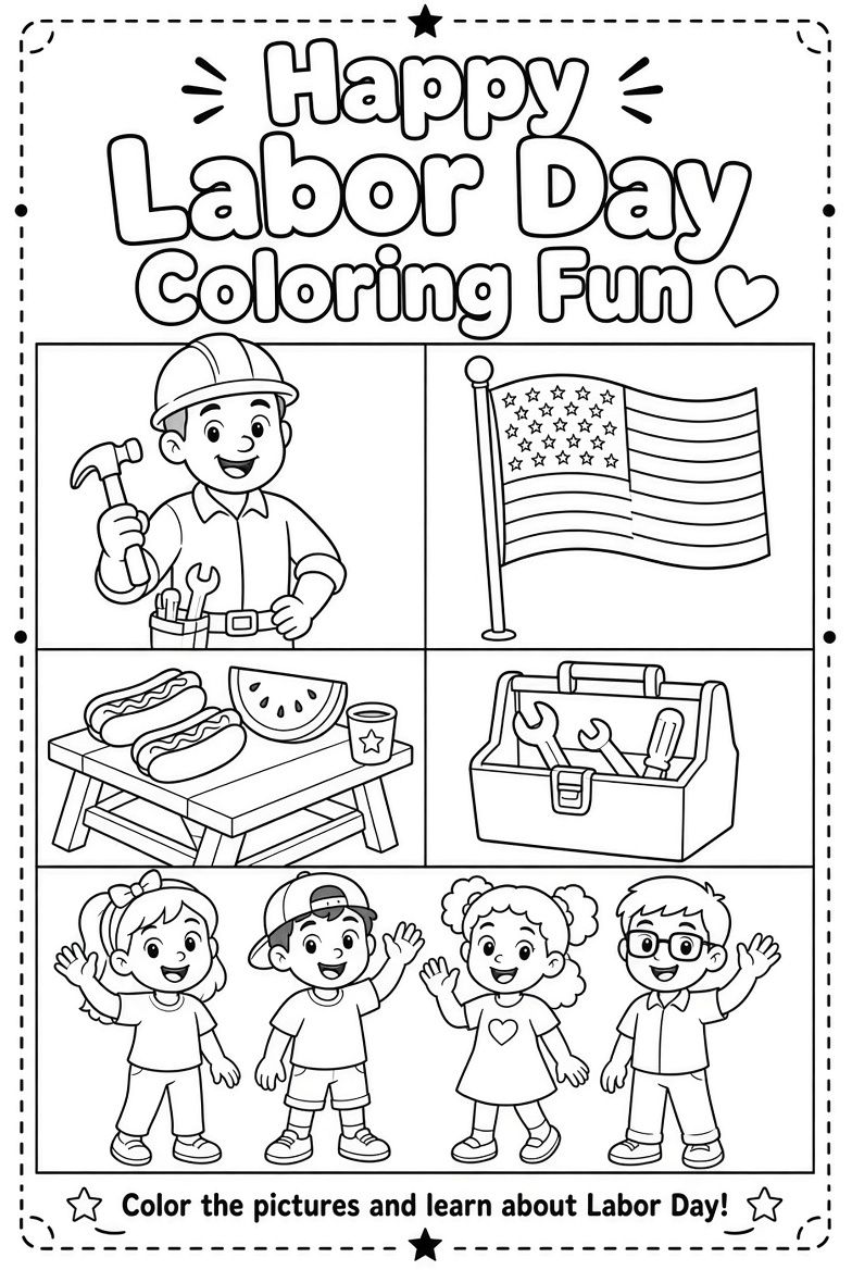 Free Labor Day Worksheets for Kids 1 Free Labor Day Worksheets for Kids (1)