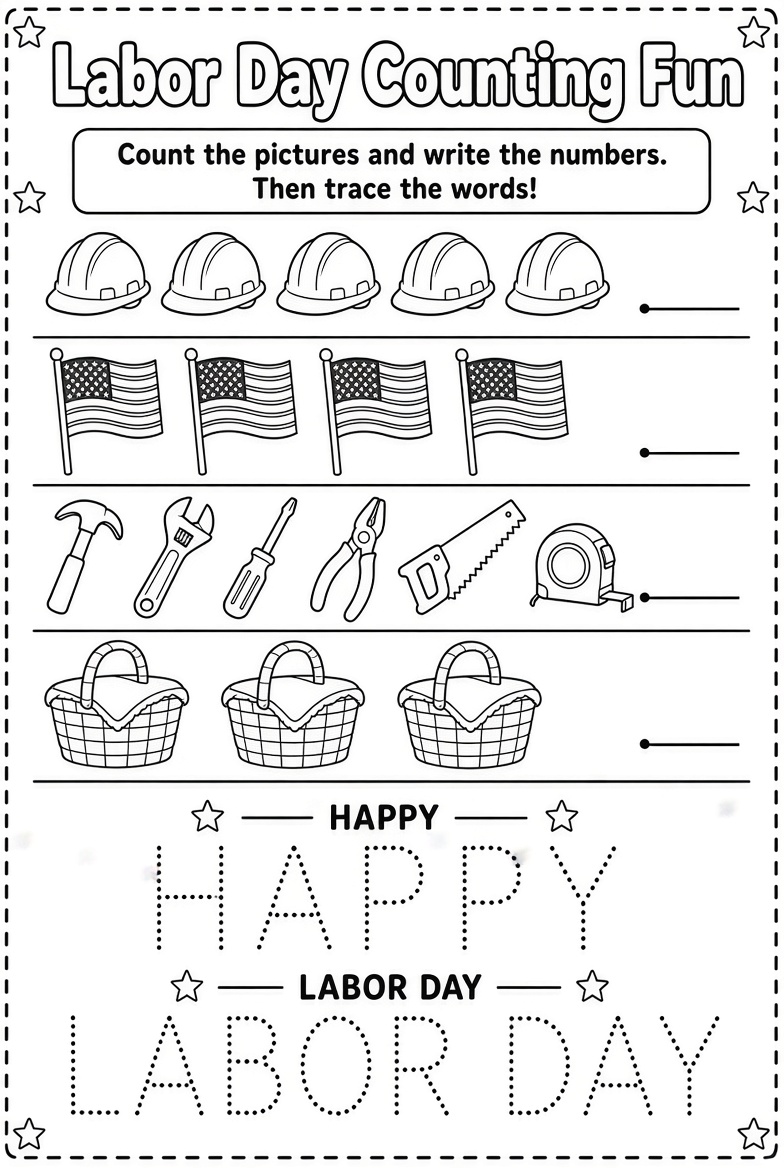 Free Labor Day Worksheets for Kids 3 Free Labor Day Worksheets for Kids (3)