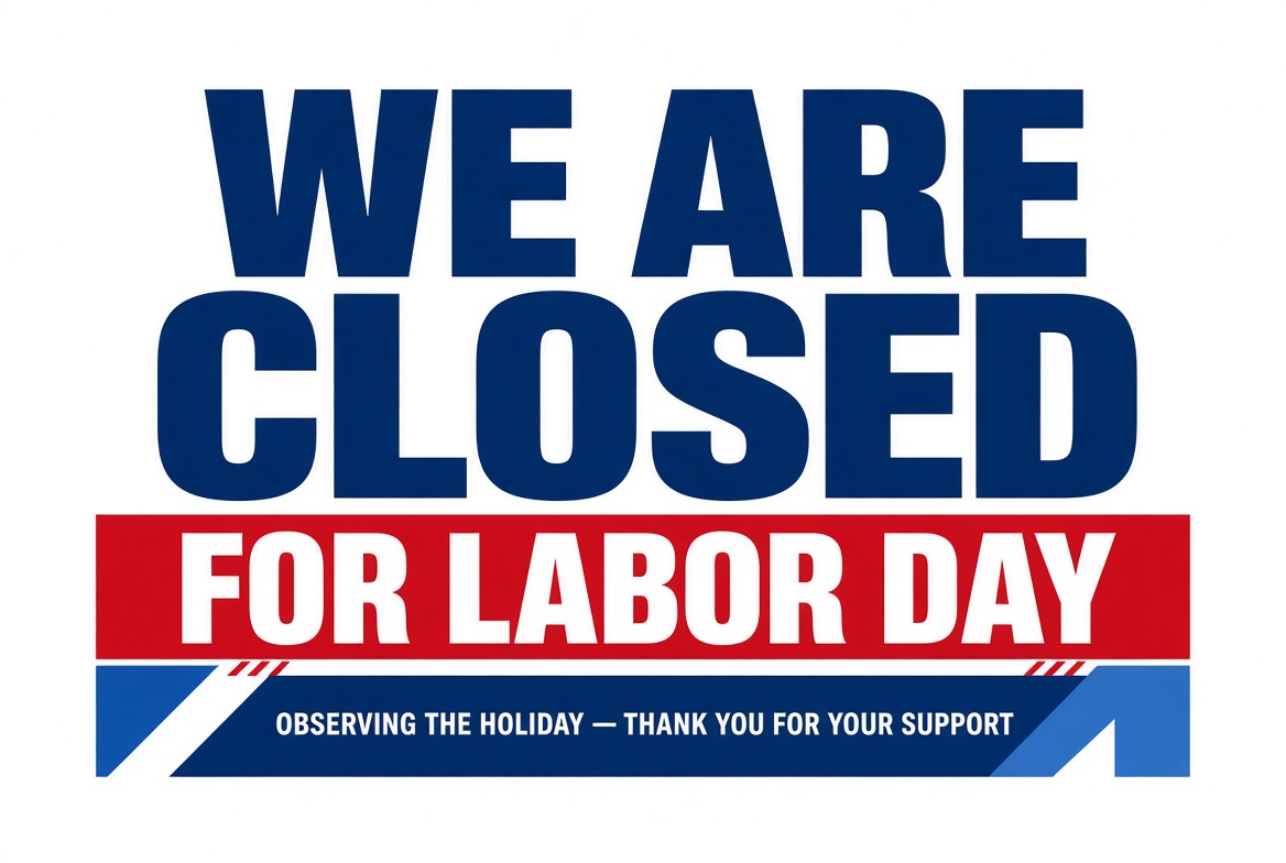 Free Printable Closed for Labor Day Signs 2026 PDFs (4)