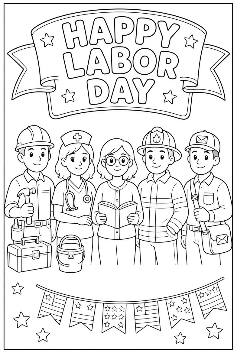 Free Printable Happy Labor Day Pages USA 2026 (1)