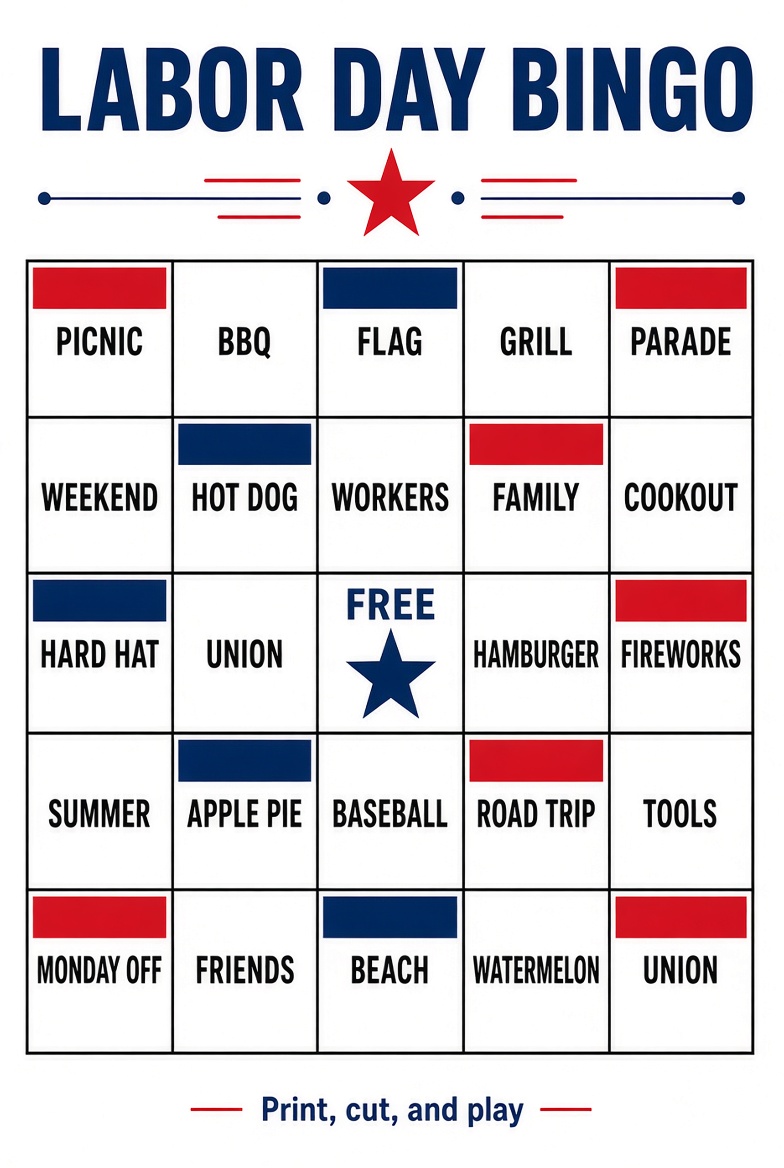 Free Printable Labor Day Bingo Cards USA 2026 1 Free Printable Labor Day Bingo Cards (USA 2026) (1)