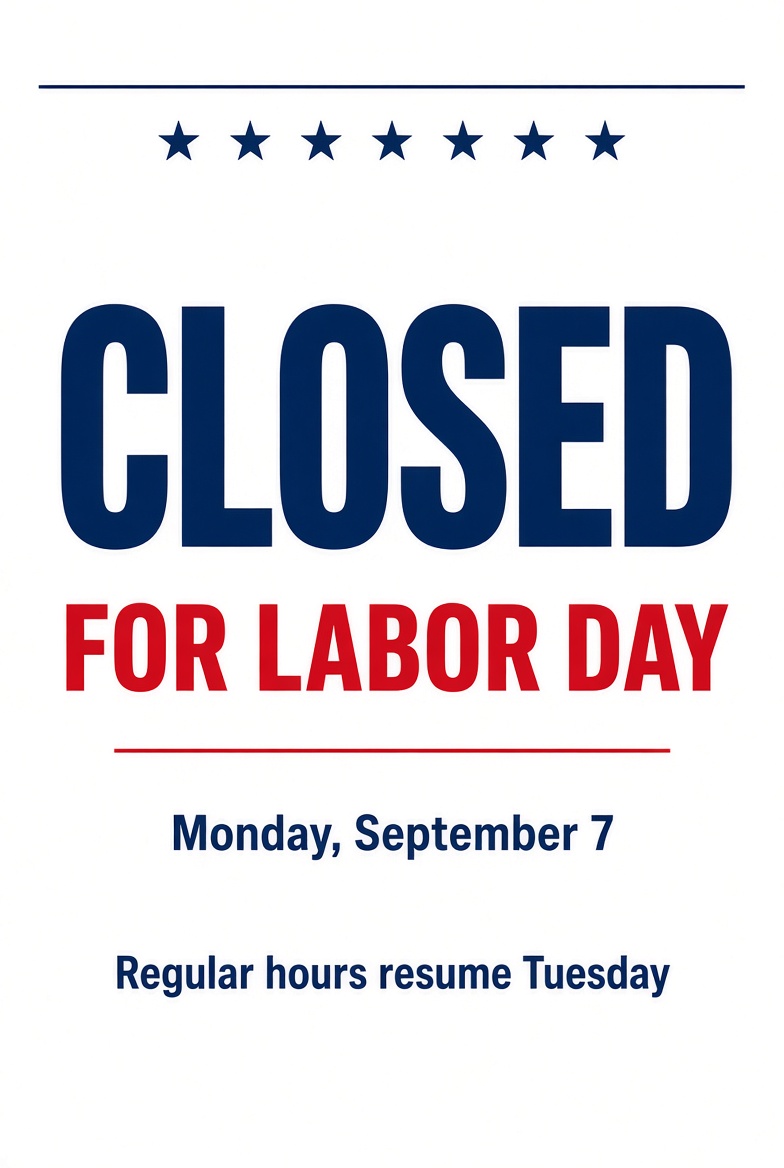 Free Printable Labor Day Closed Sign Template (1)