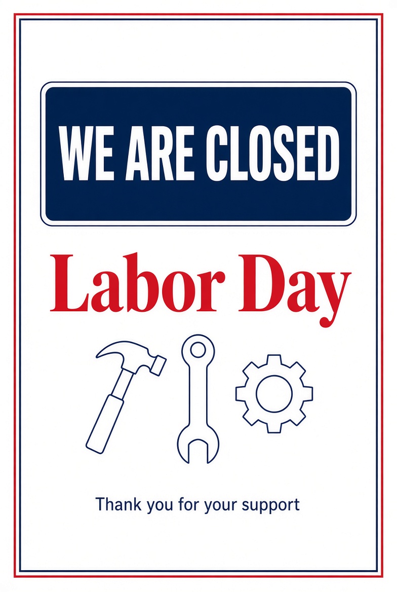 Free Printable Labor Day Closed Sign Template (2)
