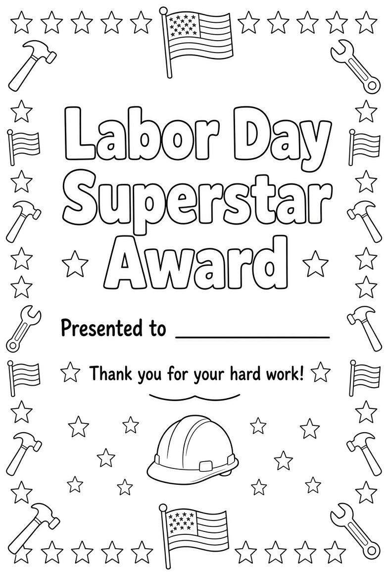 Free Printable Labor Day Crafts for Kids Easy Downloads 2 Free Printable Labor Day Crafts for Kids Easy Downloads (2)