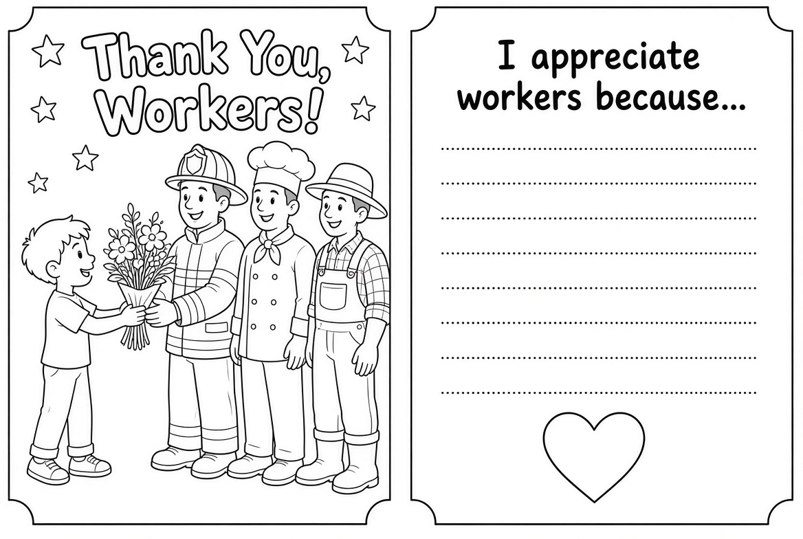 Free Printable Labor Day Crafts for Kids Easy PDFs (3)