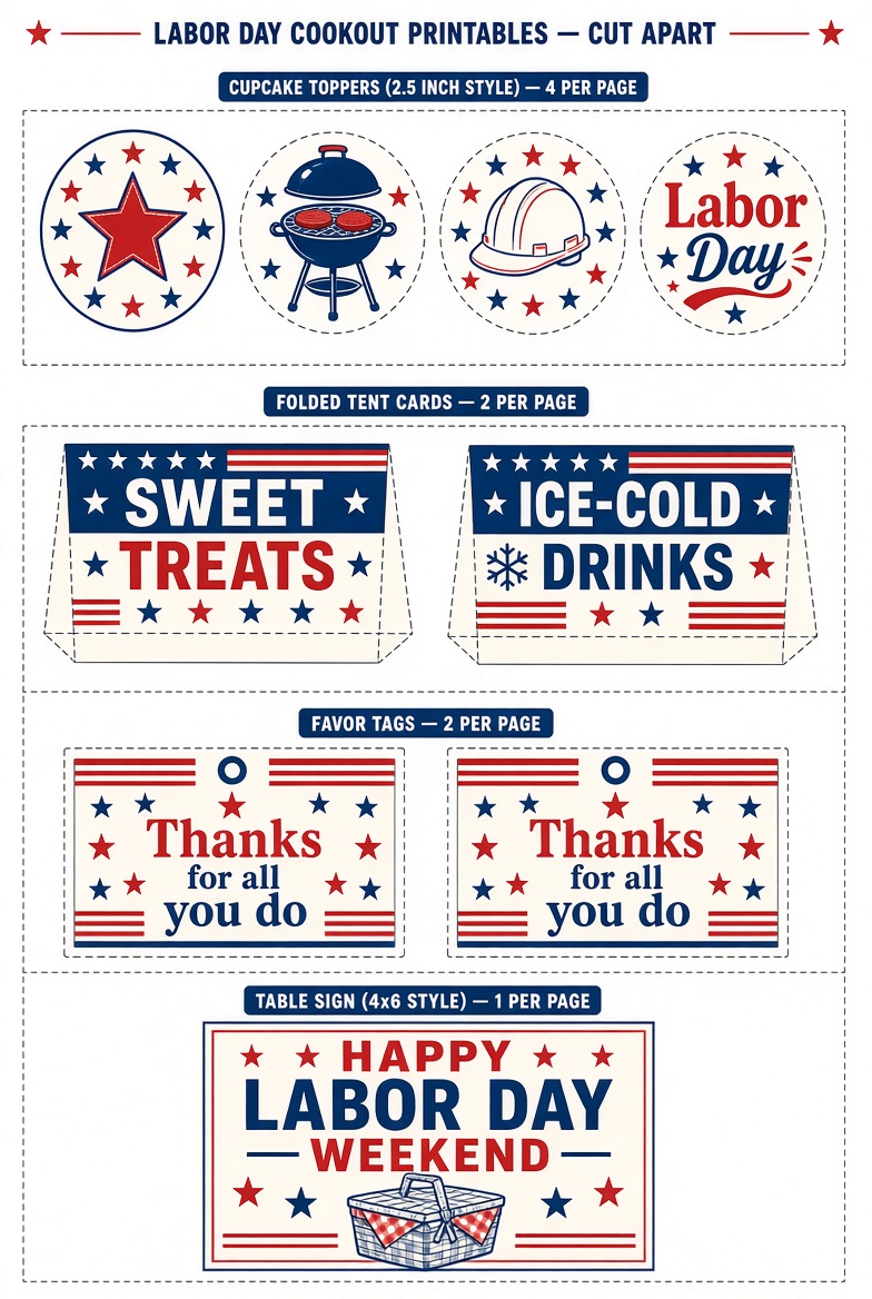 Free Printable Labor Day Decorations 2026 USA Guide (1)