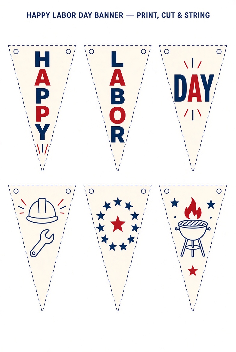 Free Printable Labor Day Decorations 2026 USA Guide (2)
