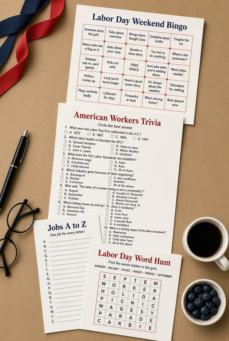 Free Printable Labor Day Games for Adults (2029)