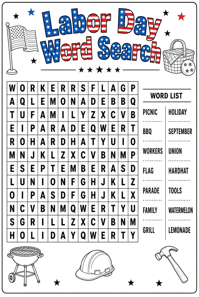 Free Printable Labor Day Games for Kids & Parties (3)