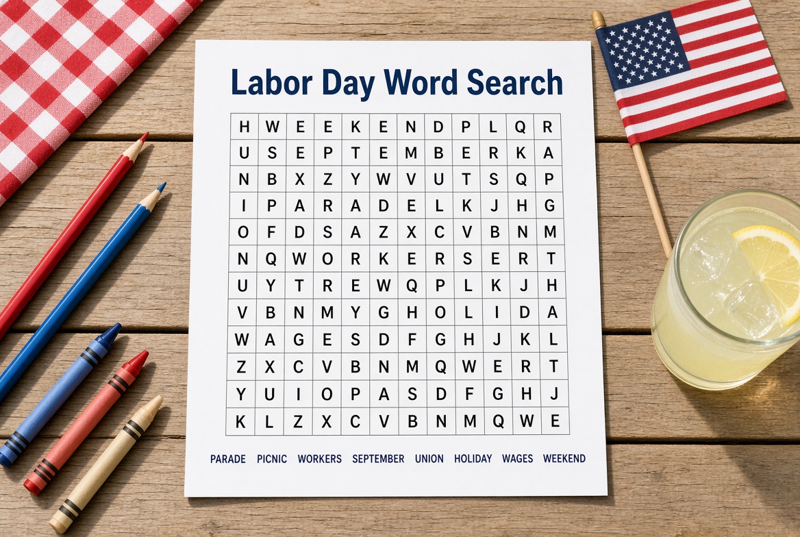 Free Printable Labor Day Puzzles Word Searches 1 Free Printable Labor Day Puzzles Word Searches (1)