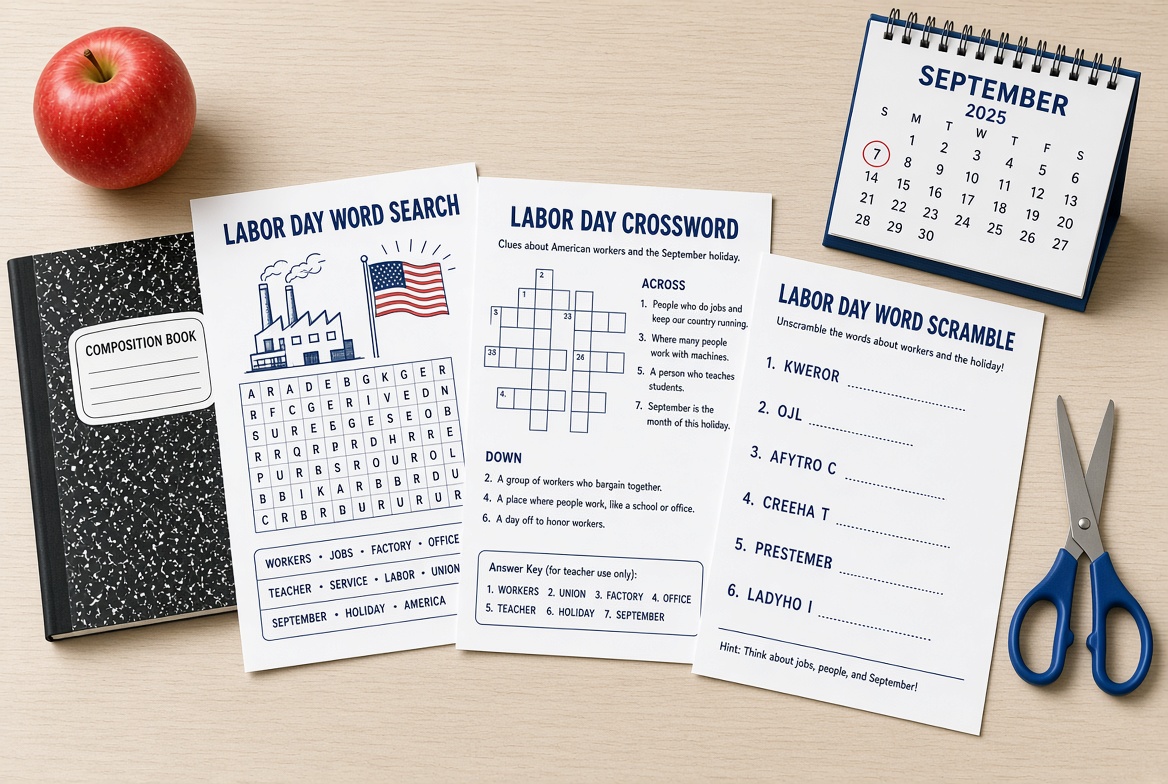 Free Printable Labor Day Puzzles Word Searches 2 Free Printable Labor Day Puzzles Word Searches (2)