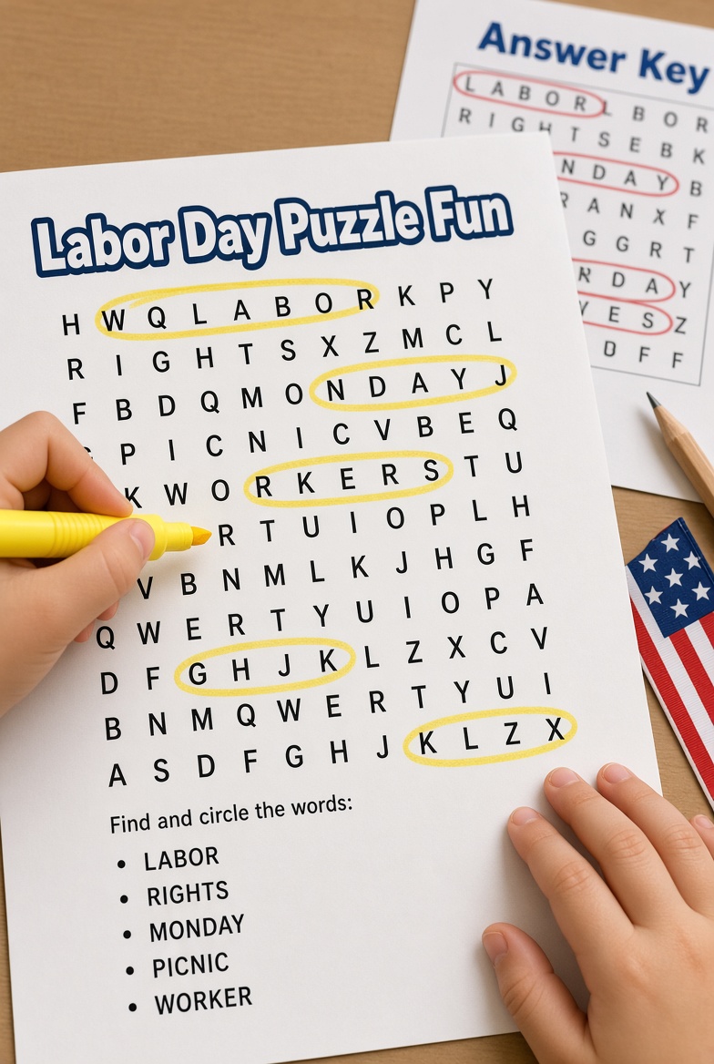 Free Printable Labor Day Puzzles Word Searches 3 Free Printable Labor Day Puzzles Word Searches (3)
