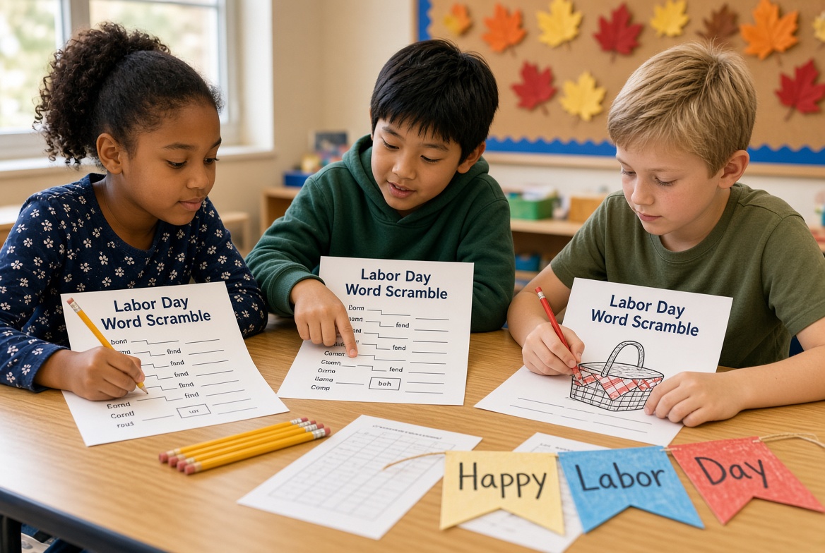 Free Printable Labor Day Word Scramble With Answers (1)