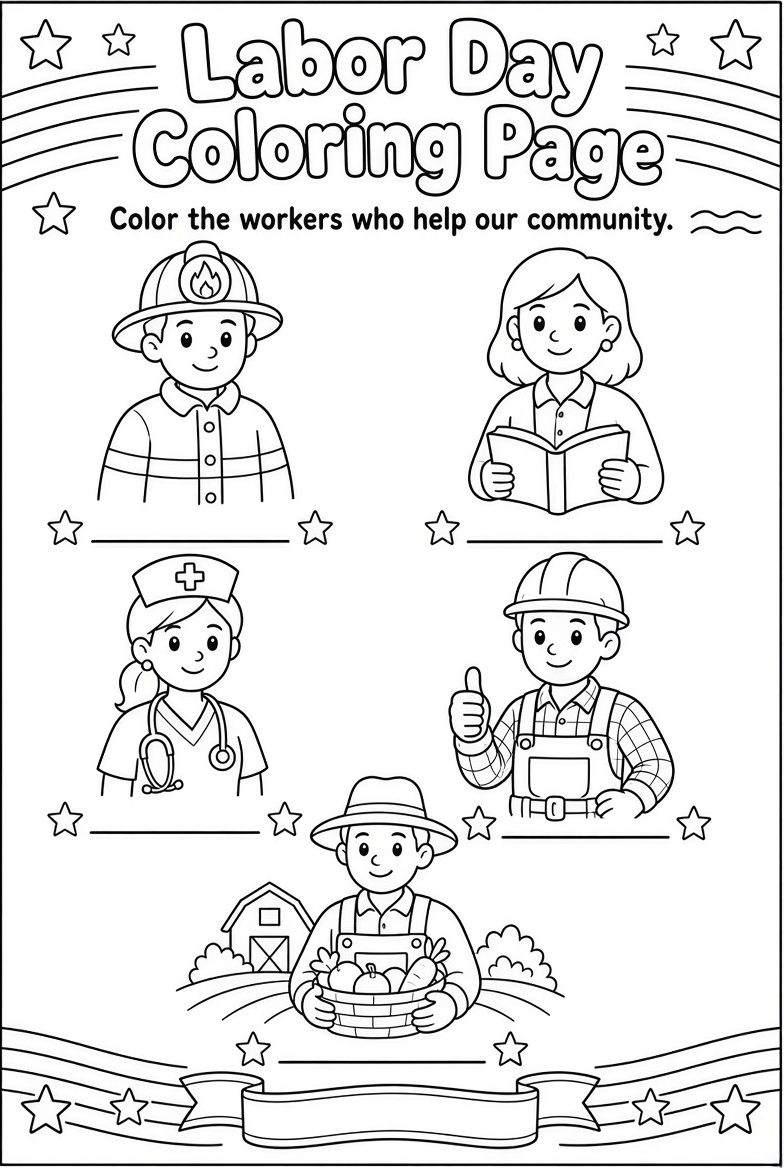 Free Printable Labor Day Worksheet for Kids (1)