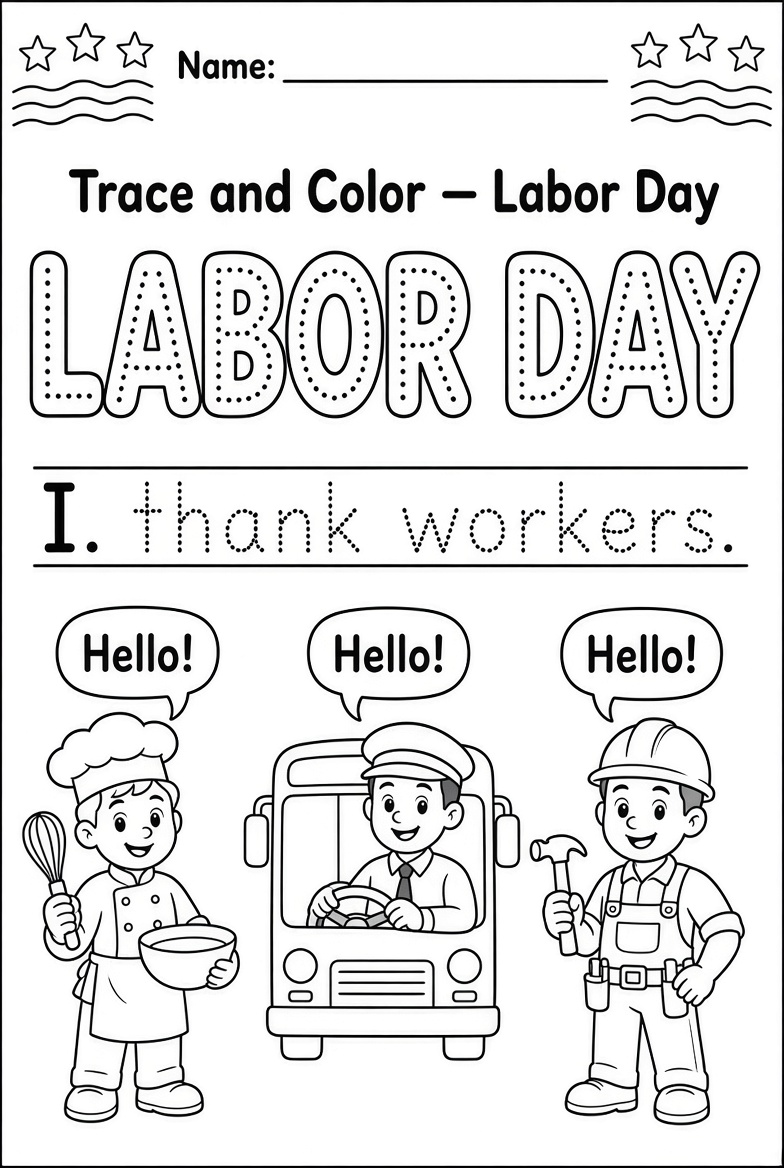 Free Printable Labor Day Worksheets for Kindergarten (1)