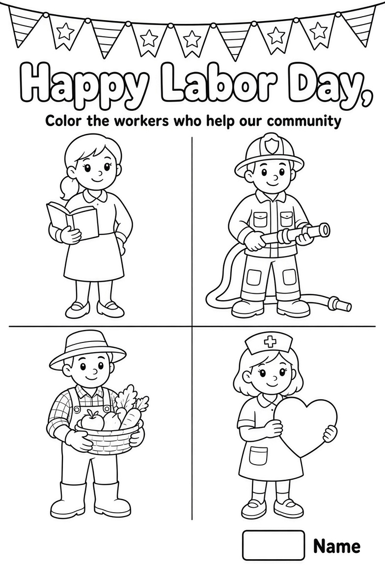 Free Printable Labor Day Worksheets for Kindergarten (2)