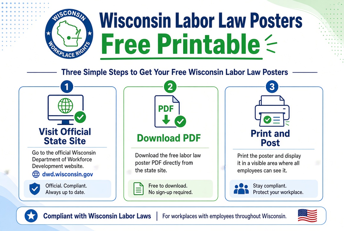 Free Wisconsin Labor Law Posters Printable 1