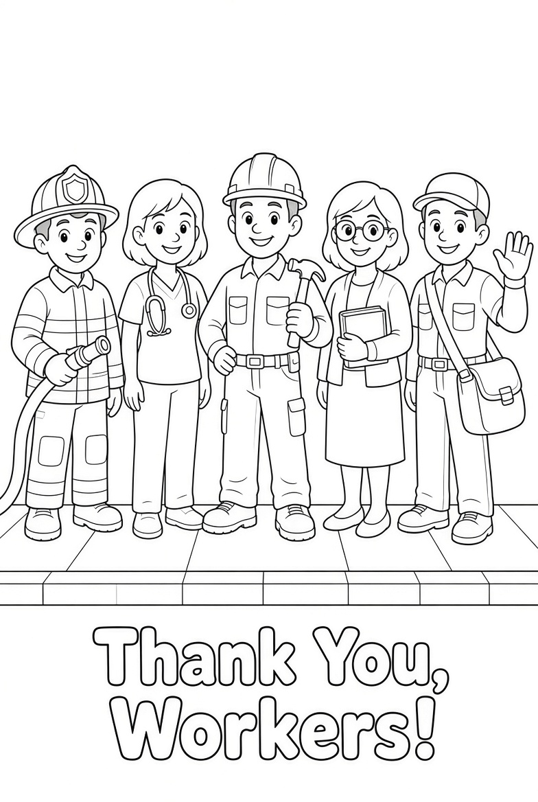 Labor Day Coloring Pages Free Printable (1)