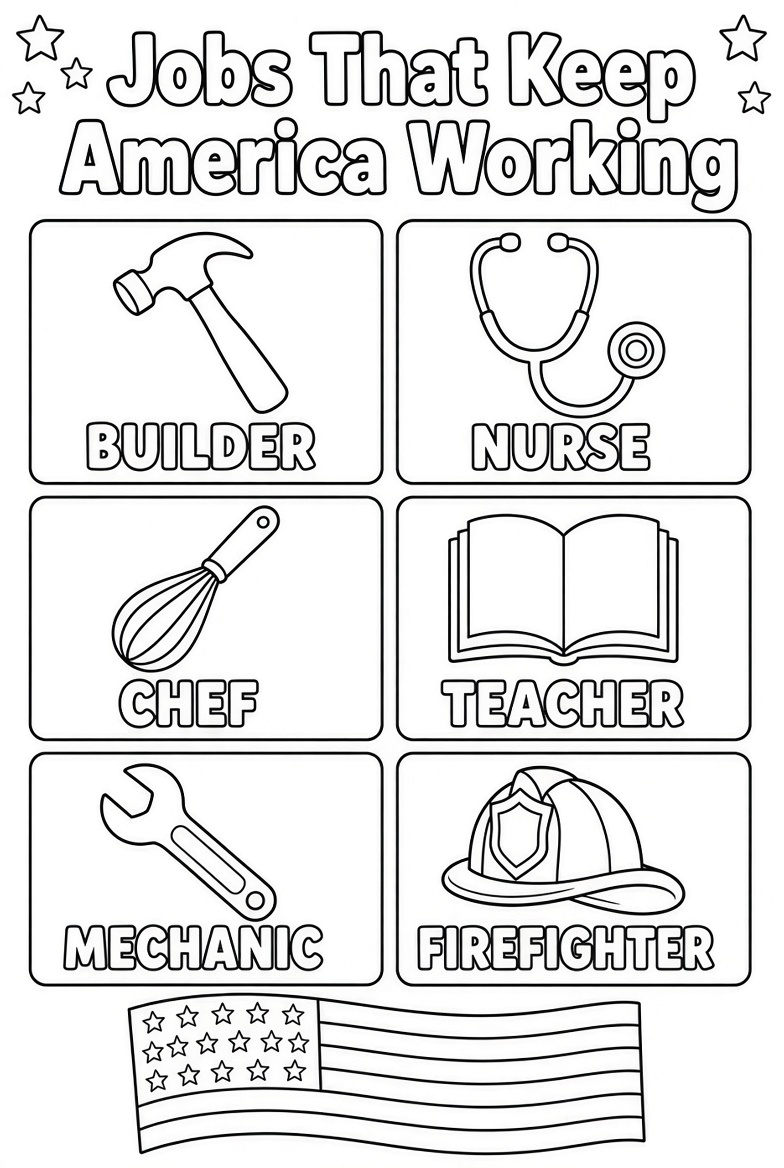 Labor Day Coloring Pages Free Printable (2)