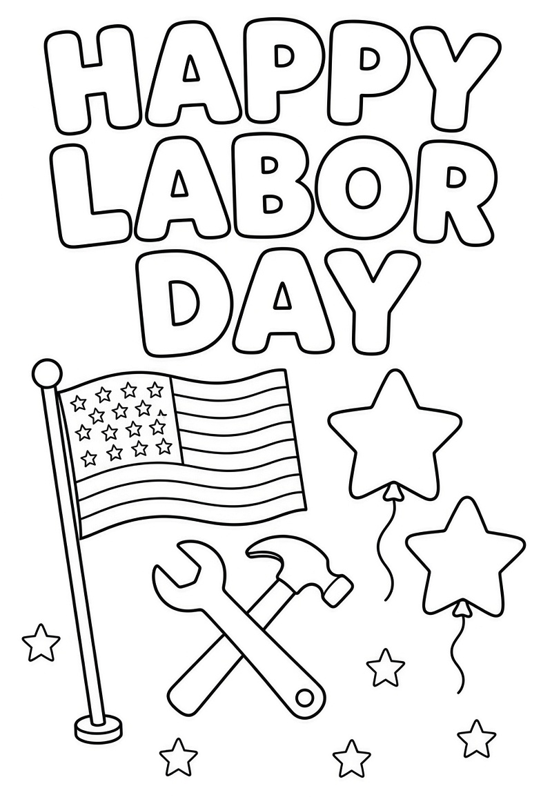 Labor Day Coloring Pages Free Printable (4)