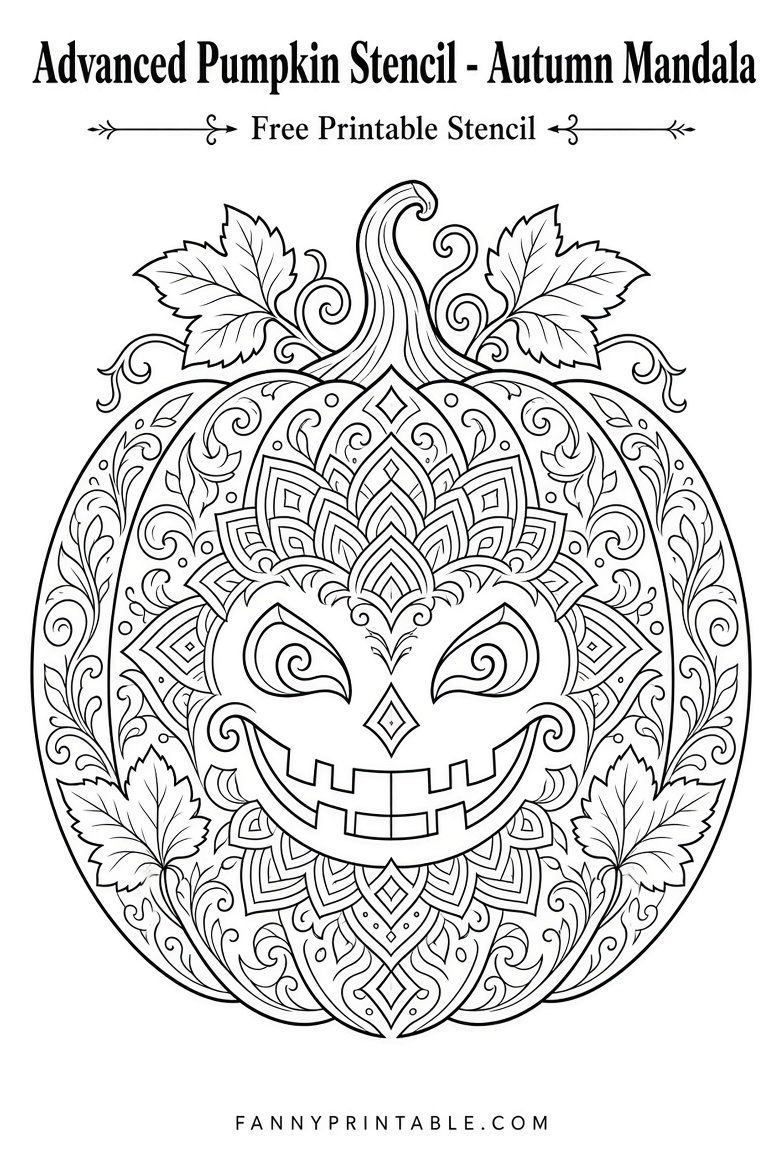 Advanced Pumpkin Stencils Free Printable Guide (1)