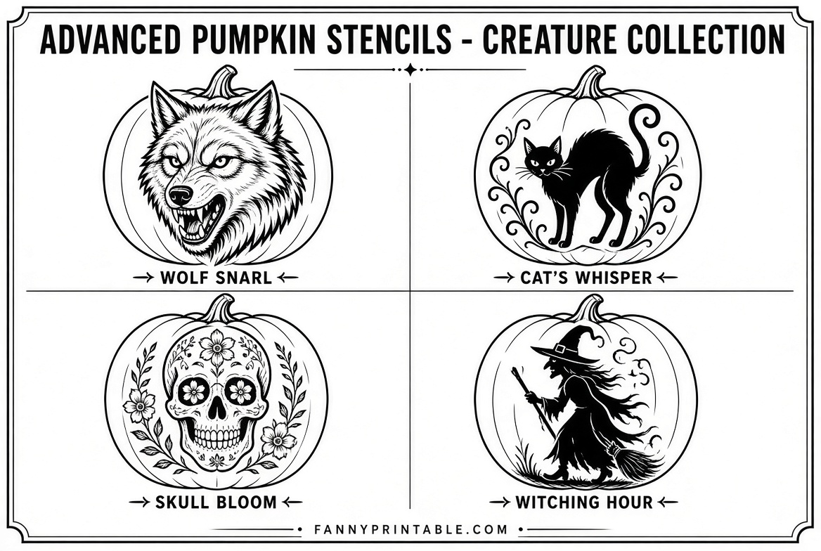 Advanced Pumpkin Stencils Free Printable Guide (2)