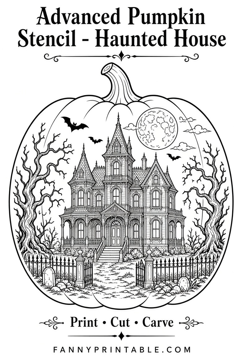 Advanced Pumpkin Stencils Free Printable Guide (3)