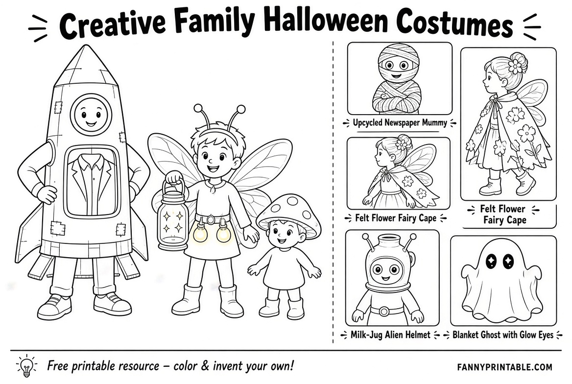 Creative Halloween Costumes Free Printables