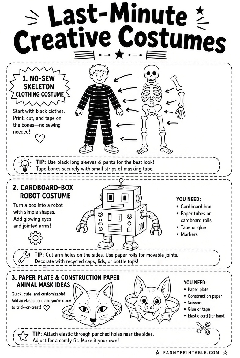 Creative Halloween Costumes Free Printables