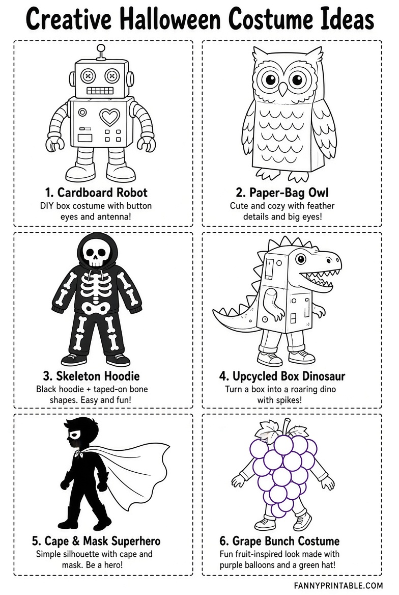Creative Halloween Costumes Free Printables