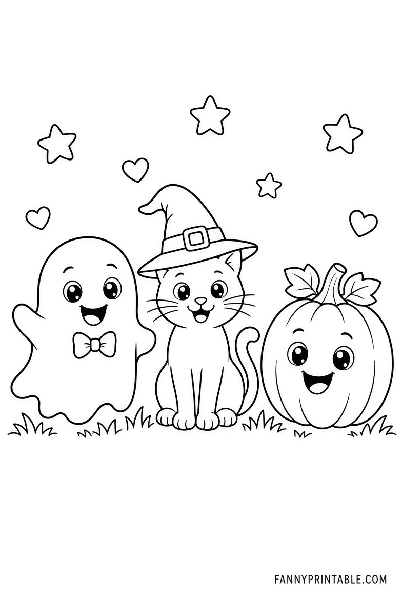 Cute Halloween Coloring Pages Free Printables