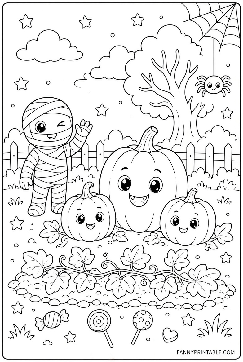Cute Halloween Coloring Pages Free Printables