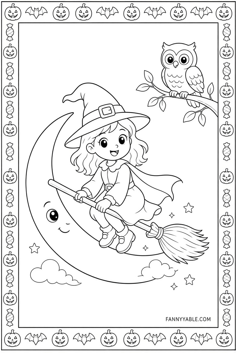 Cute Halloween Coloring Pages Free Printables