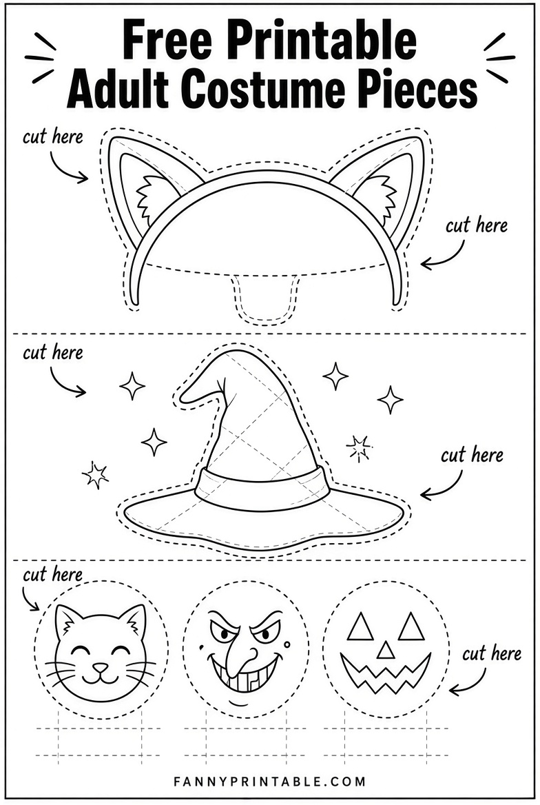 Easy Adult Halloween Costumes & Free Printables