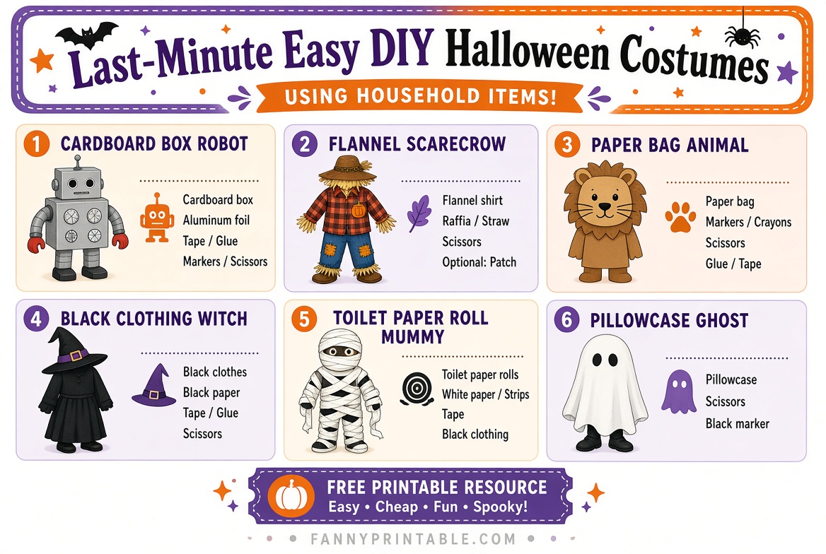 Easy DIY Halloween Costumes Free Printables