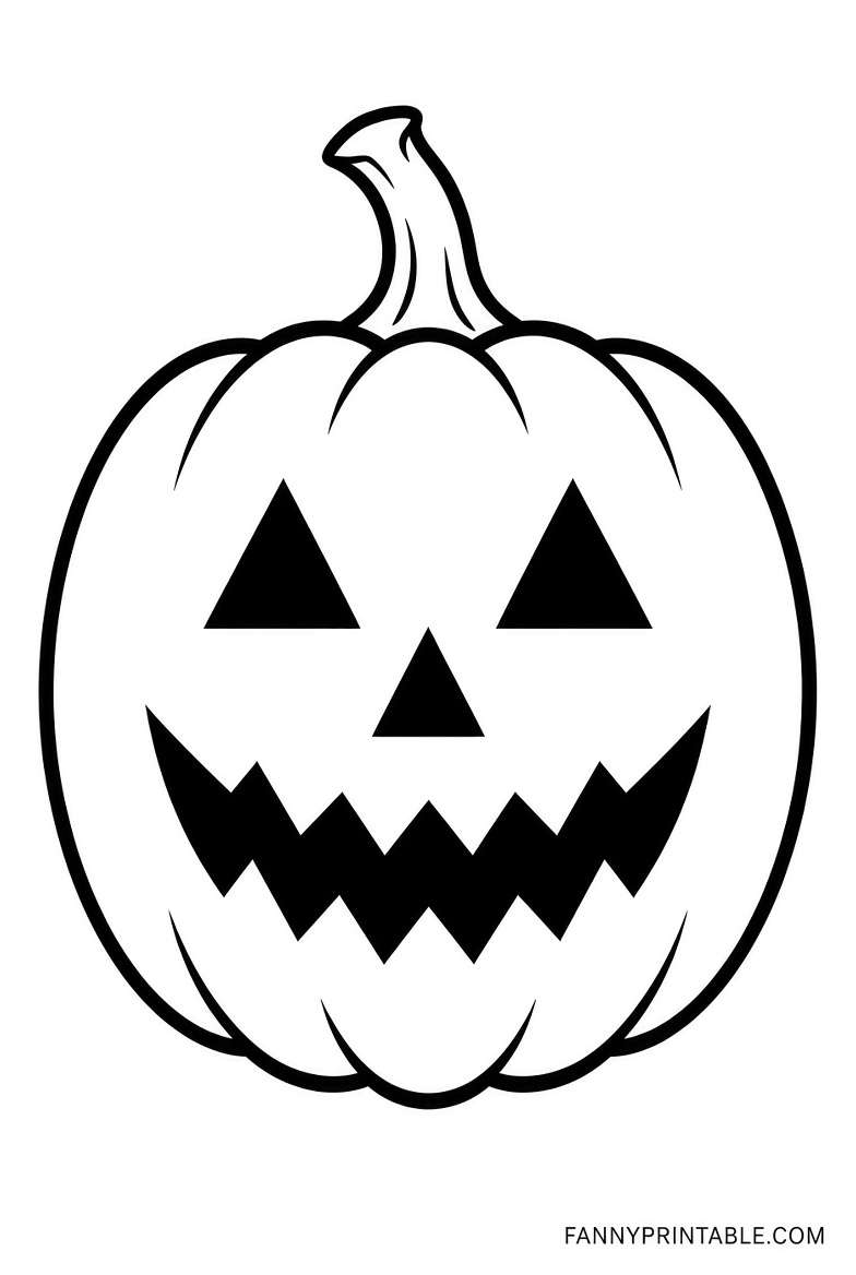 Free A4 Printable Pumpkin Stencils for Halloween (3)