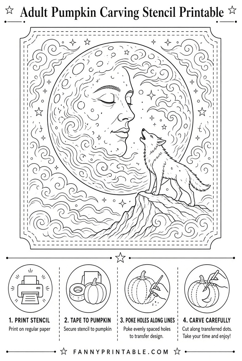 Free Adult Pumpkin Carving Stencils Printable (3)