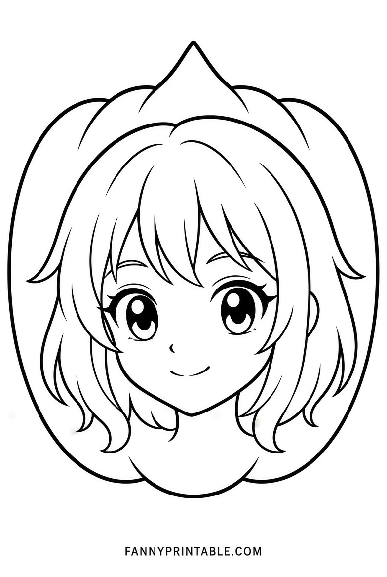 Free Anime Pumpkin Carving Stencils Printable (2)