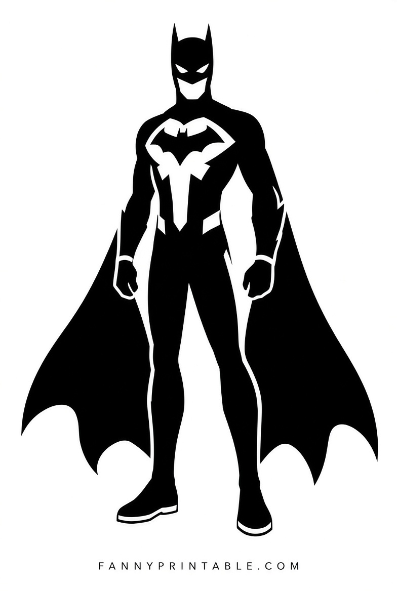 Free Batman Pumpkin Carving Stencils Printable (3)