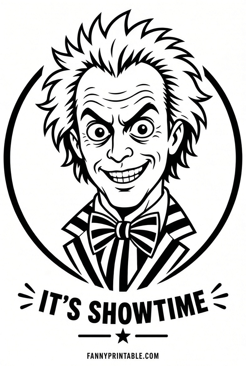 Free Beetlejuice Pumpkin Carving Stencils Printable (4)