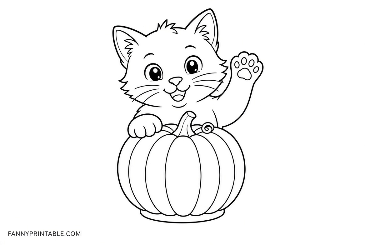 Free Cat Pumpkin Carving Stencils Printable (1)
